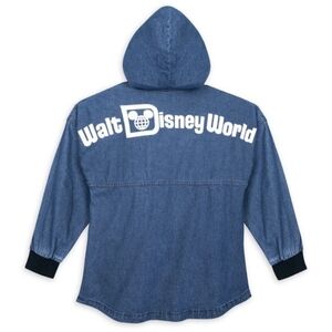 WALT DISNEY WORLD Denim Hooded Spirit Jersey Blue Jean - S
